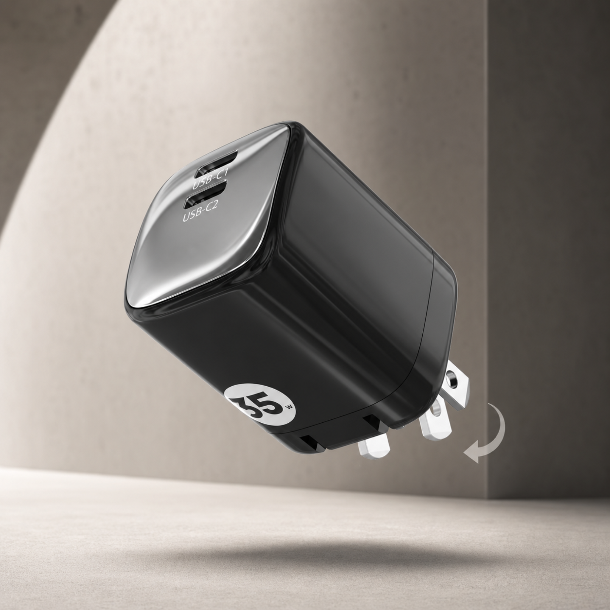 35W GaN USB-C Wall Charger, 2-Port Fast Charging Block | AMWA Surge Series