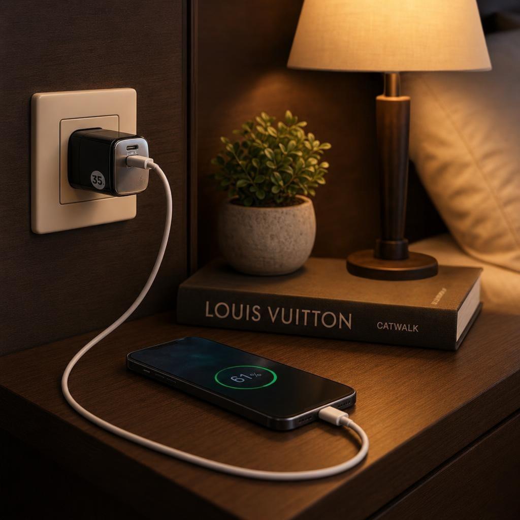 35W GaN USB-C Wall Charger, 2-Port Fast Charging Block | AMWA Surge Series