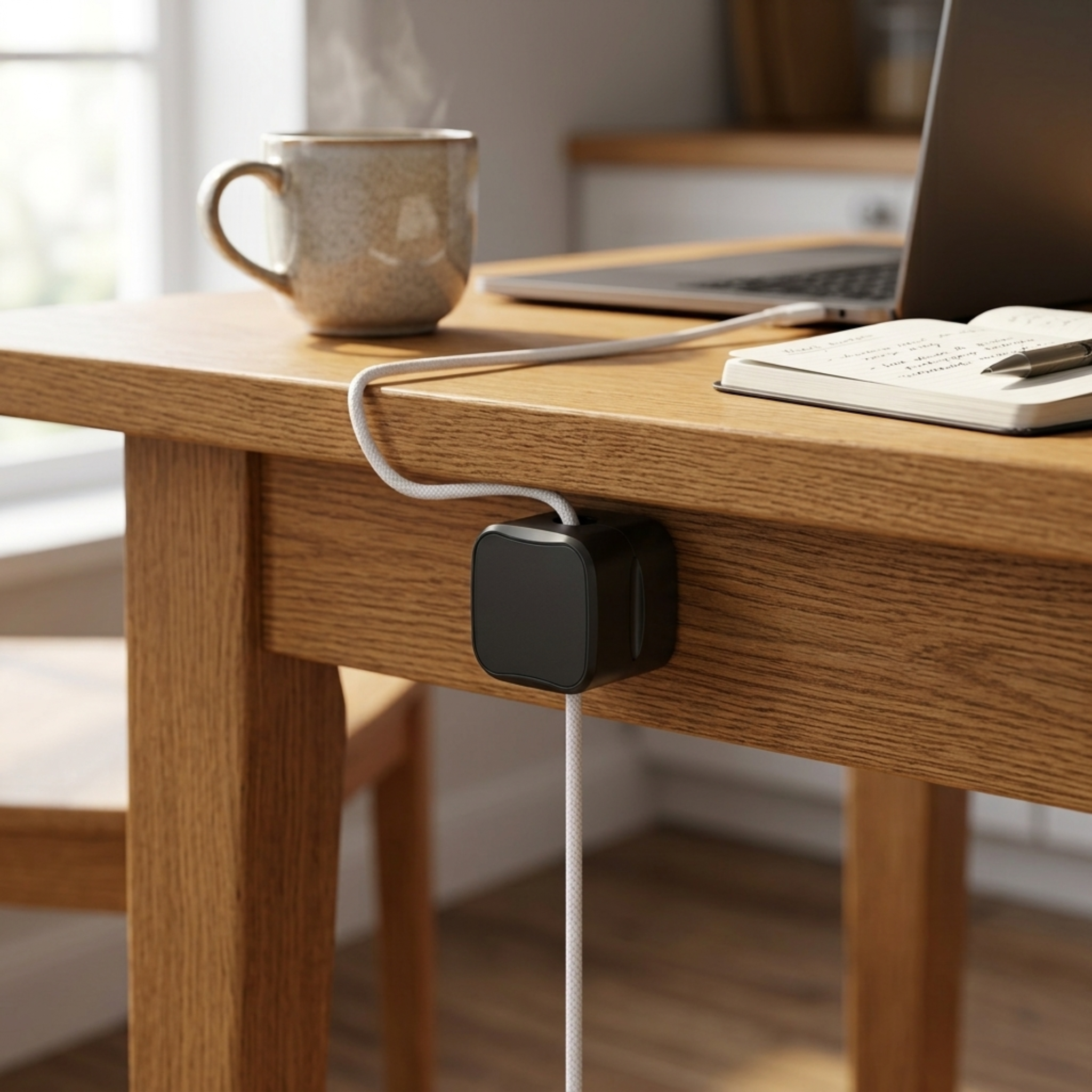 AMWA Poise Cable Clips — Magnetic Cord Organizer, 6-Pack (Matte Black)