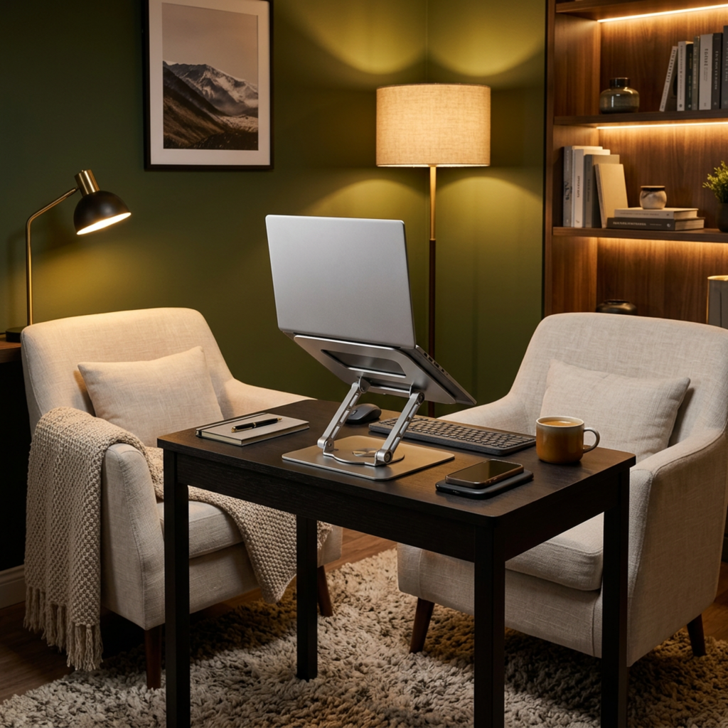 AMWA Adjustable Aluminum Laptop Stand – Executive Desk Architecture