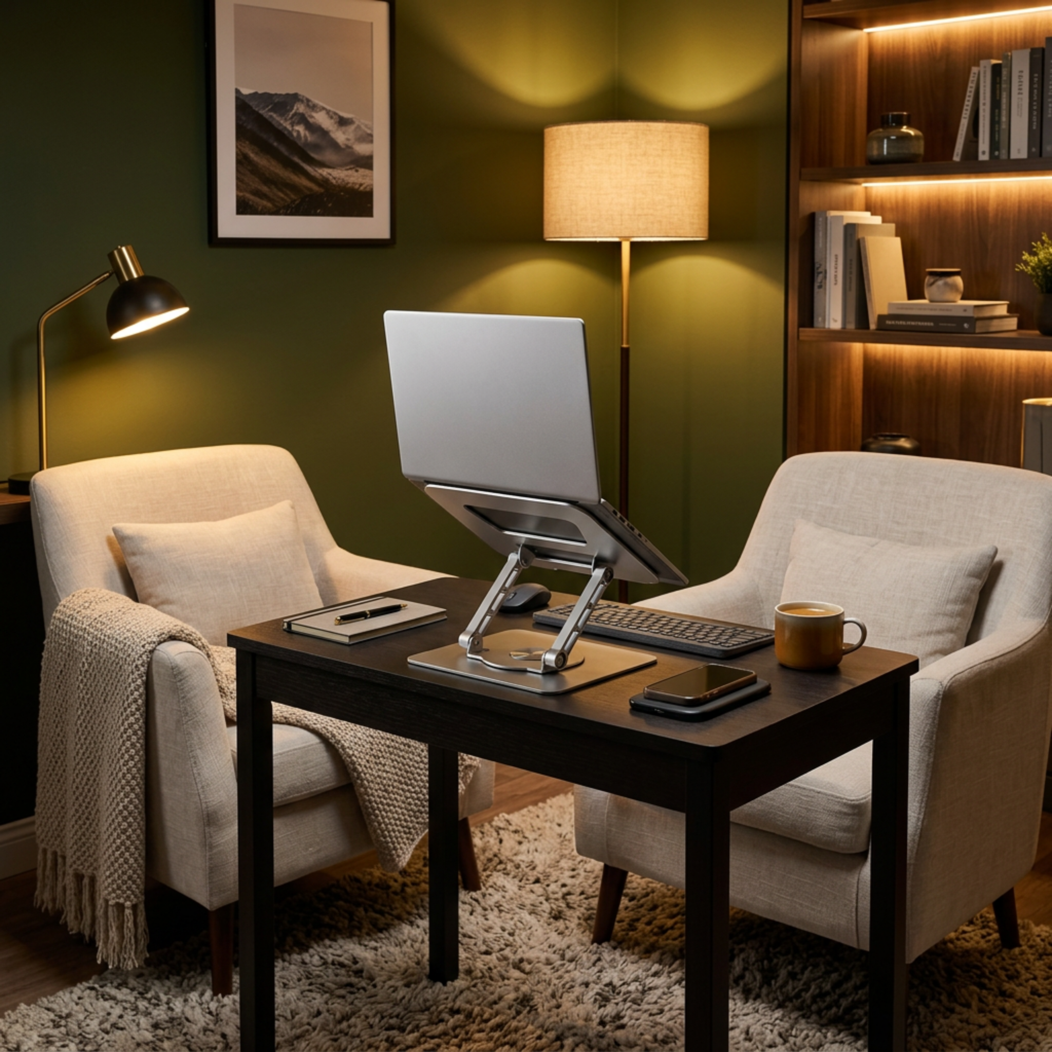 AMWA Adjustable Aluminum Laptop Stand – Executive Desk Architecture
