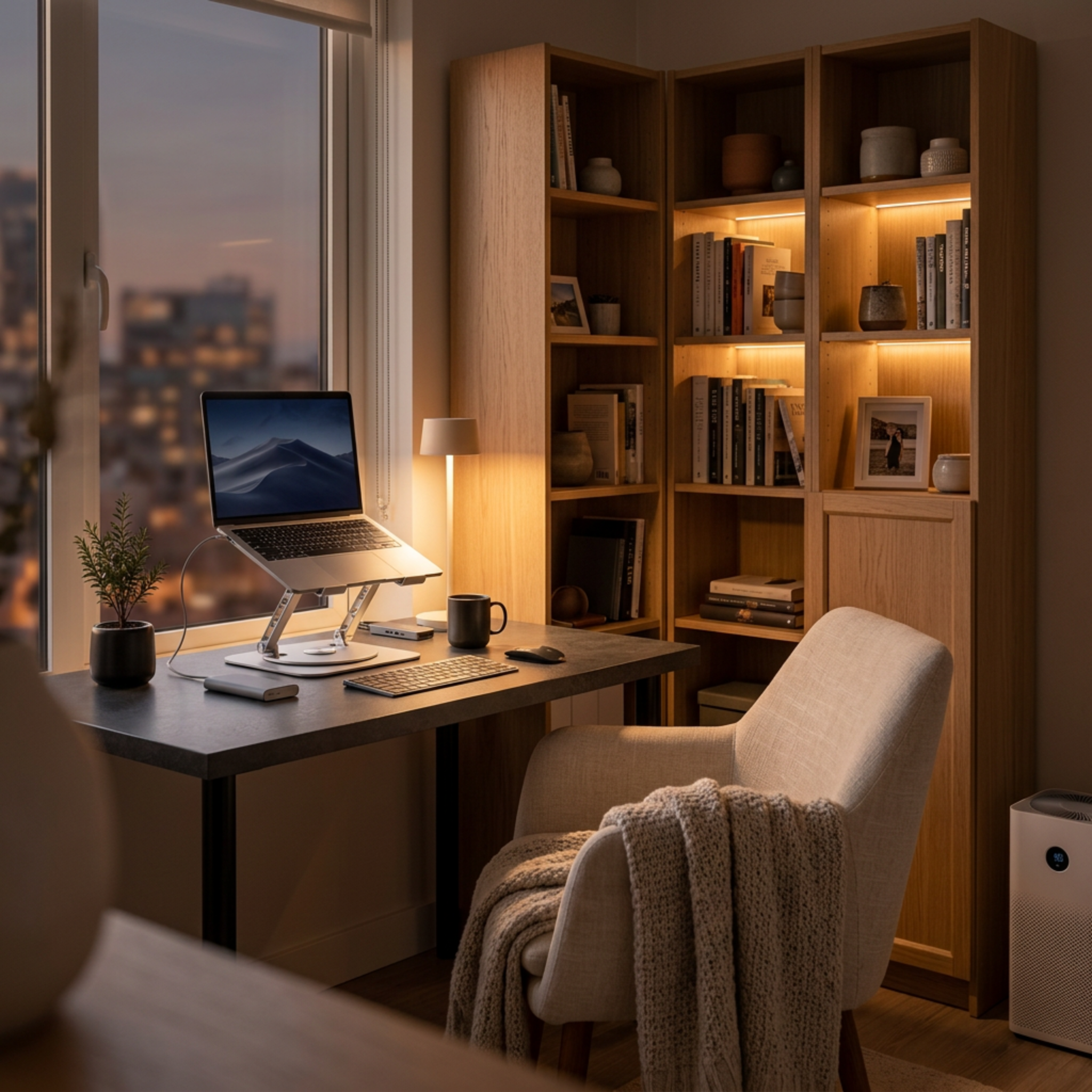 AMWA Adjustable Aluminum Laptop Stand – Executive Desk Architecture